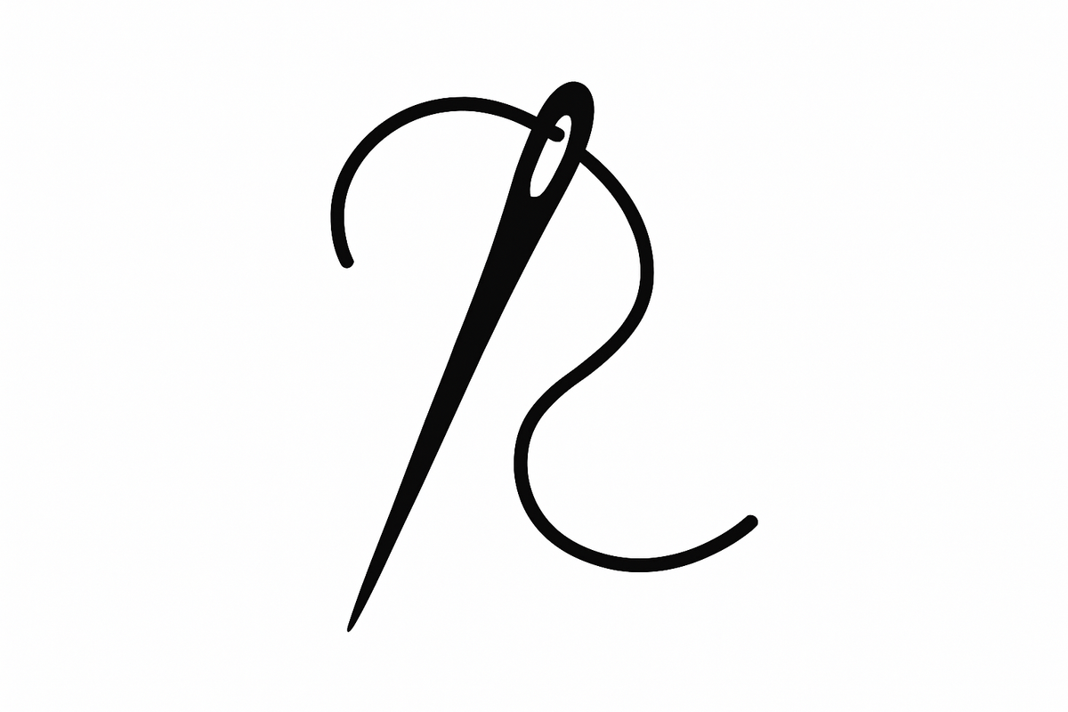 needle thread icon (black color)