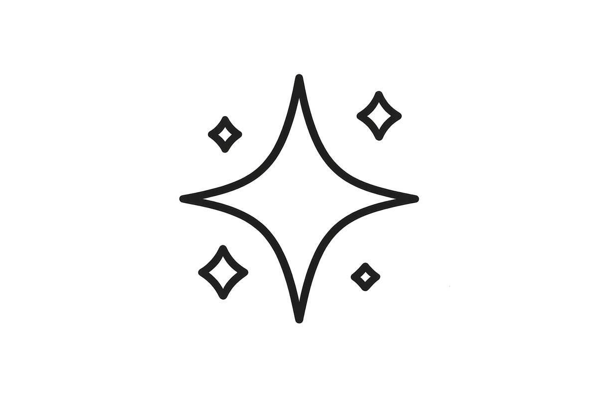 sparkle luxury icon ( black color)